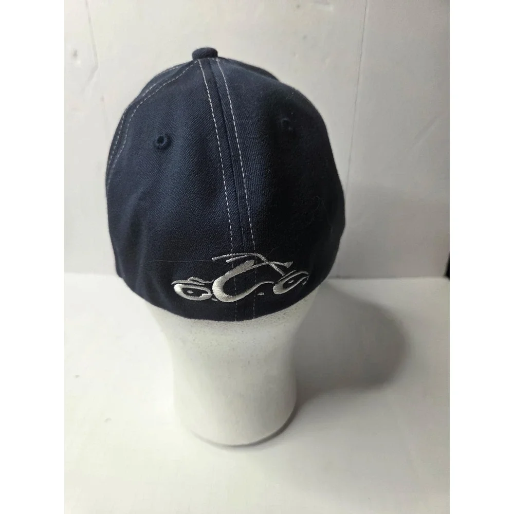 Orange County Choppers Hat Navy Grey Flame‎ Embroidered Bio-Domes Cap One Size